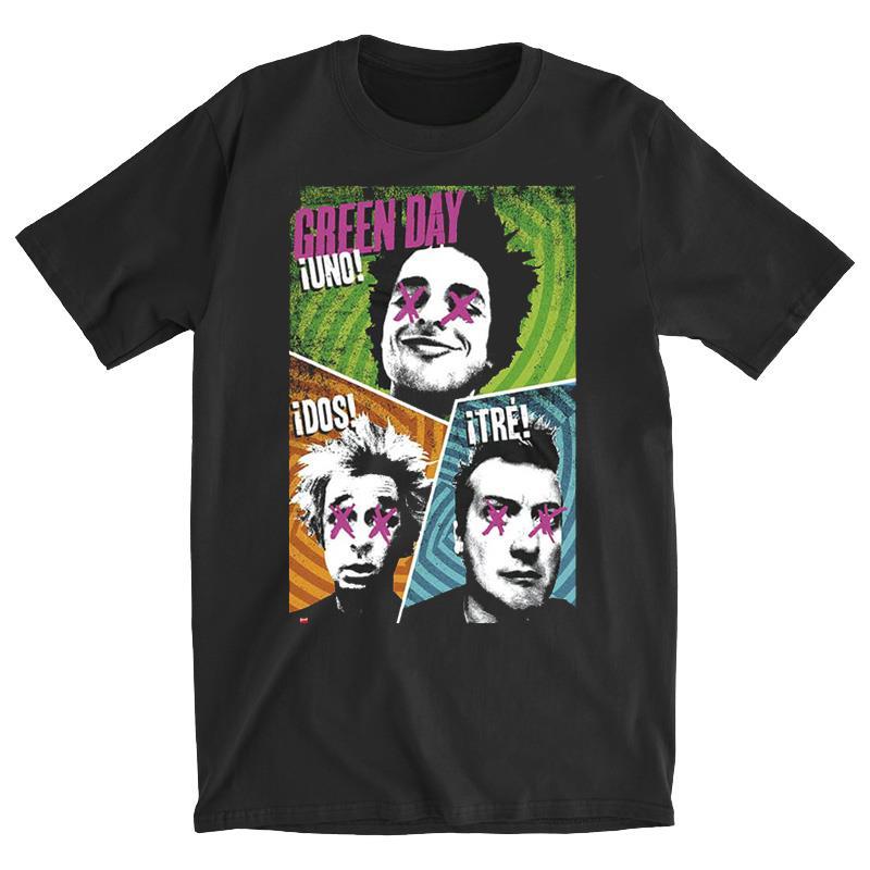 2025 New Green Day Rock American Street Rock Oversize Motorcycle Men's T-shirt Vintage Loose Crew Neck Short Sleeve T-shirt