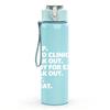 1PC Minimal Light Tone Text Slogan Print 750ml Color Plastic Sports Water Bottle Leakproof Flip Straw Lid Suitable for Sports Office Home Use