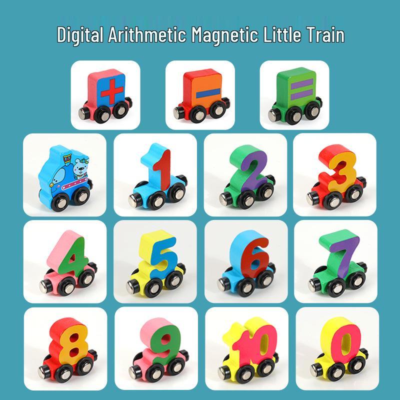 Magnetic Digital Train Toy - Educational Building Blocks for Kids Aged 1-6