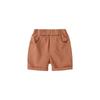 Summer Boys' Casual Blue Label Shorts Plaid Cotton and Linen Kids Fifth Pants Middle Pants Children Mid Waist Casual Casual Pants
