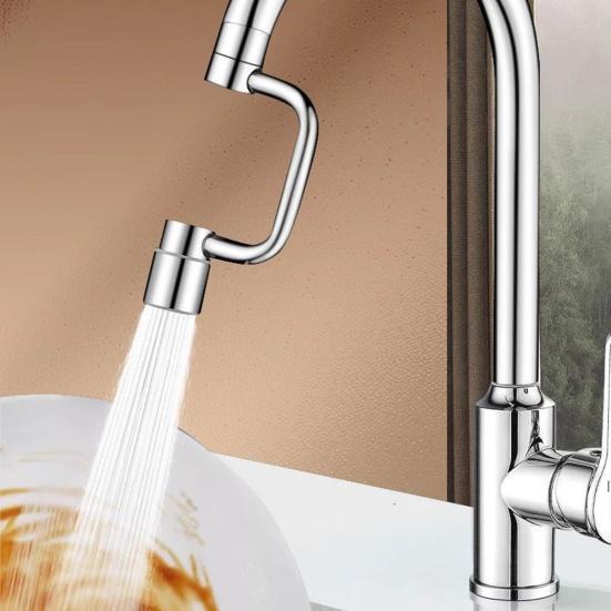 1/2Pcs Faucet Mechanical Arm with Gentle Face Wash Dual Water Jet Mode Rotable Bubbler Extension Rod Faucet Attachment