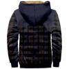 Men's Winter Print Jacket Men's Casual Trend Zipper Hooded Jacket