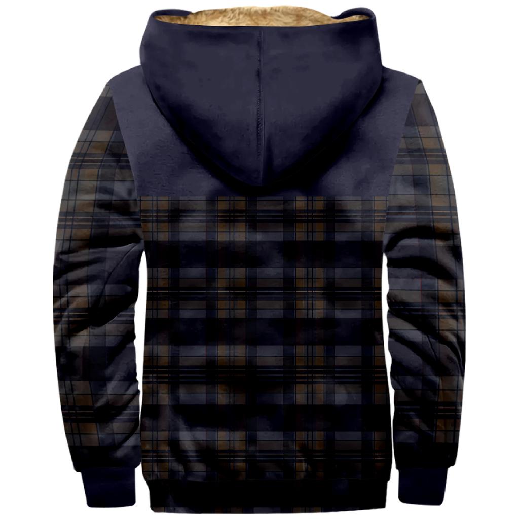 Men's Winter Print Jacket Men's Casual Trend Zipper Hooded Jacket