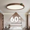 Wabi-Sabi Walnut Ceiling Light: Retro Japanese Style, Eye-Protecting for Bedroom or Children's Room