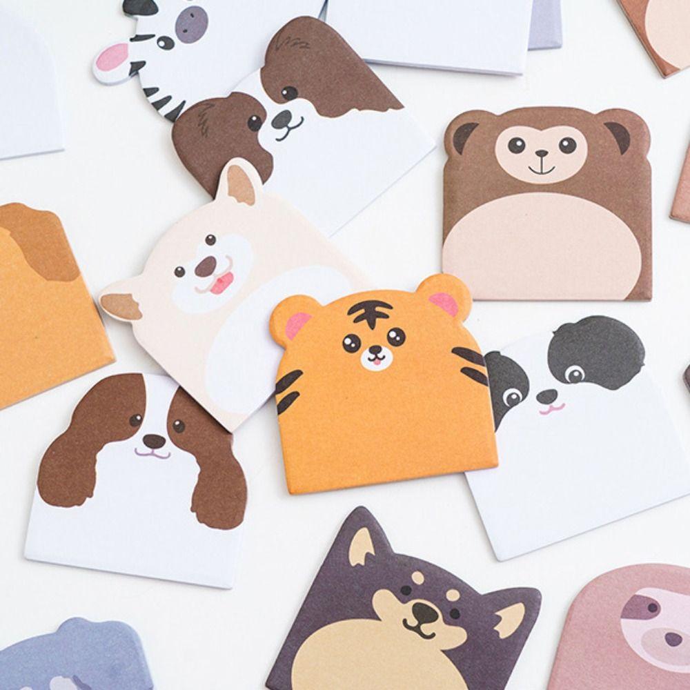 240 st Djurformad Anteckningsblock Hund Katt Anteckningsblock Roliga Klisterlappar Studenter