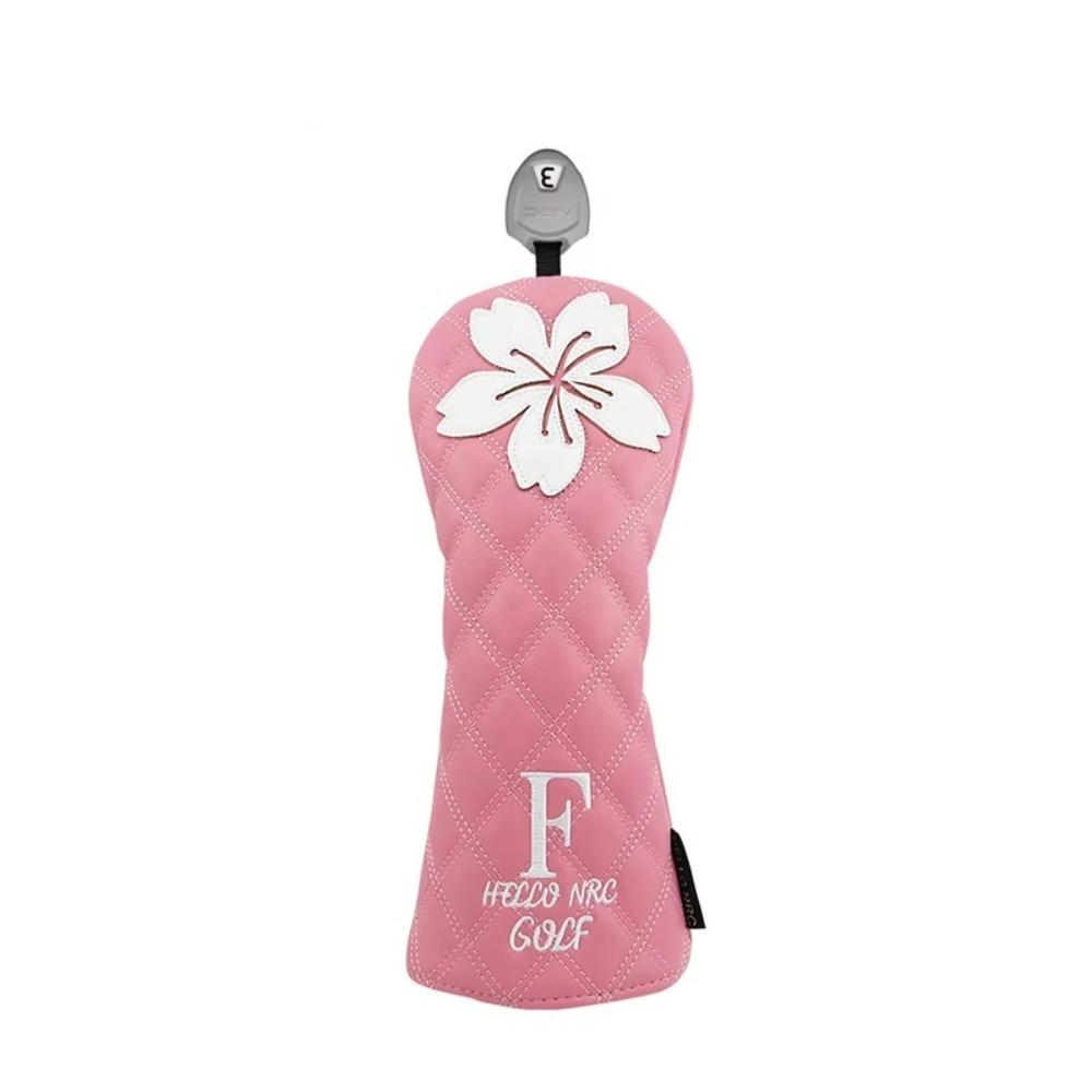PU Leather Golf Club Protector Sakura Pattern Wood Headcover Golf Head Cover  Golf Supplies