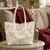Elegant Floral Tote Bag for Daily Shopping Commute Travel Use