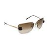 Sunglasses CC Mark with Case Sunglasses Plastic Gold Brown Women Used
