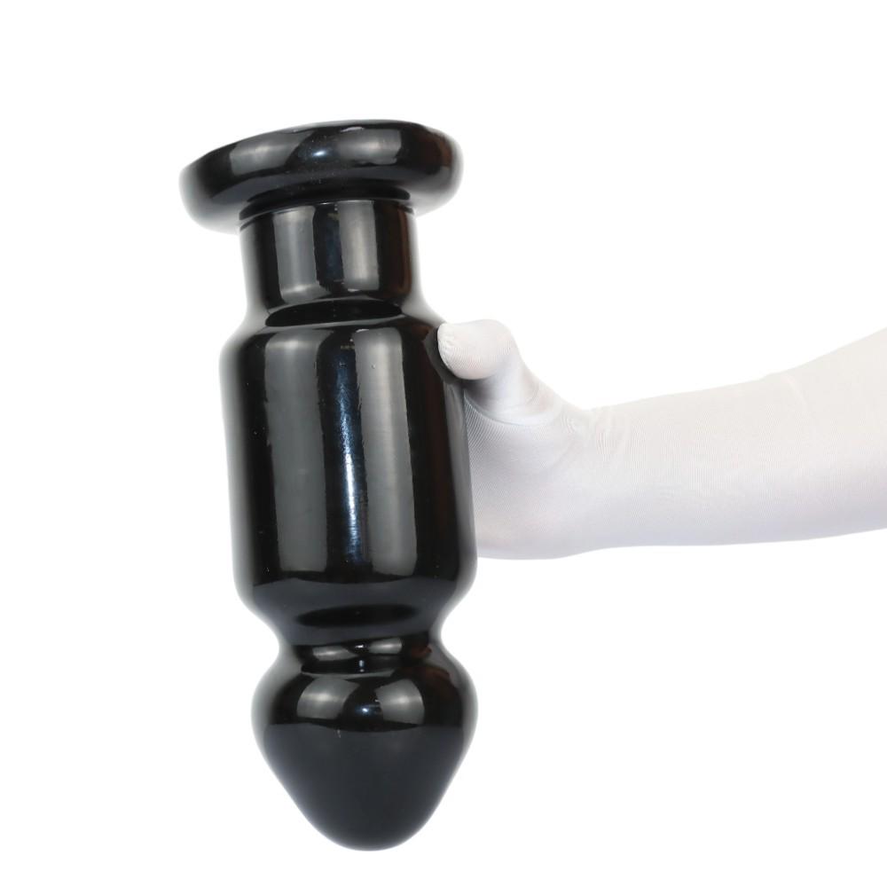 9.5cm Black Giant Anal Plug for Men - Extra Large and Thick