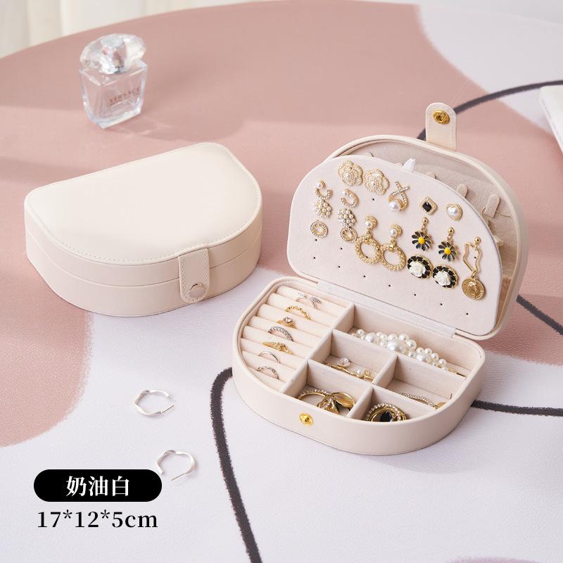 New High-end Jewelry Box Necklace Bracelet Earrings Compact Portable Jewelry Box Jewelry Waterproof Moisture-proof Storage Box