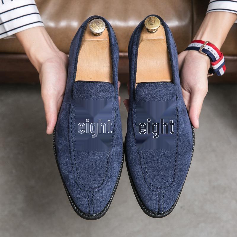 Men s Formal Leather Tassel Loafers - Large Suede Pointed Toe, Low-Top, Casual Spring/Autumn Style. 47 синий