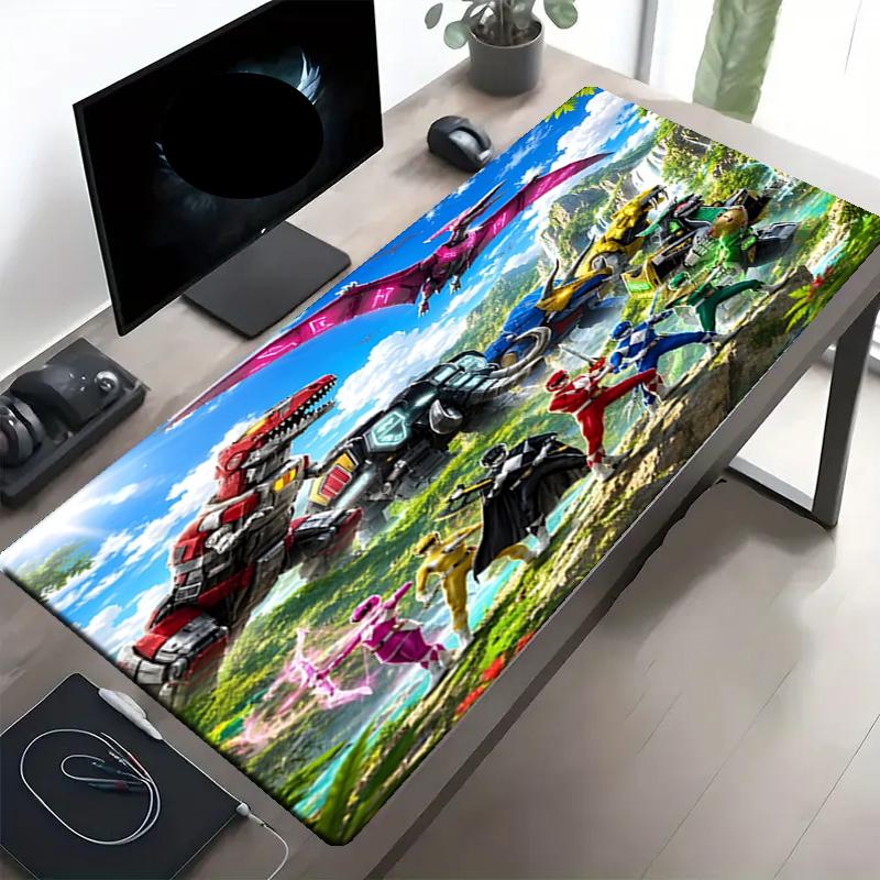Mighty Morphin Power Rangers Print Mouse Pad, Anti‑Slip Desktop keyboard Mat, for PC Laptop Gaming Working Daily Use, Cool Festival Surprise Gift