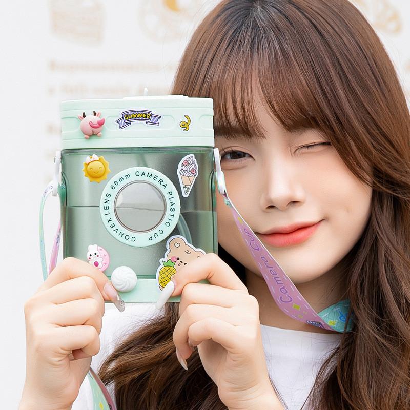 Childrens Creative Camera Style Water Bottle With Leakproof Sealing For Kids And Teens