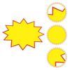 100Pcs Smooth Paper Burst Signs Mini Paper Price Tag Price Tags Promotional Stickers  Retail Store