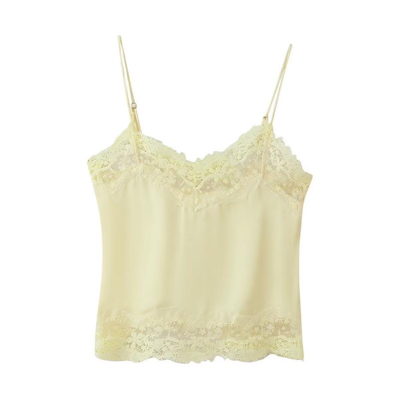Spring 2026 Women's Silk Satin Camisole & Button Decor Shorts Set - European & American Style
