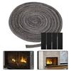 10/25mm Fireplace Sealing Rope Wood Burning Stove Door Self-Adhesive Fiberglass Sealing Cord Replacement Black Gasket Tape