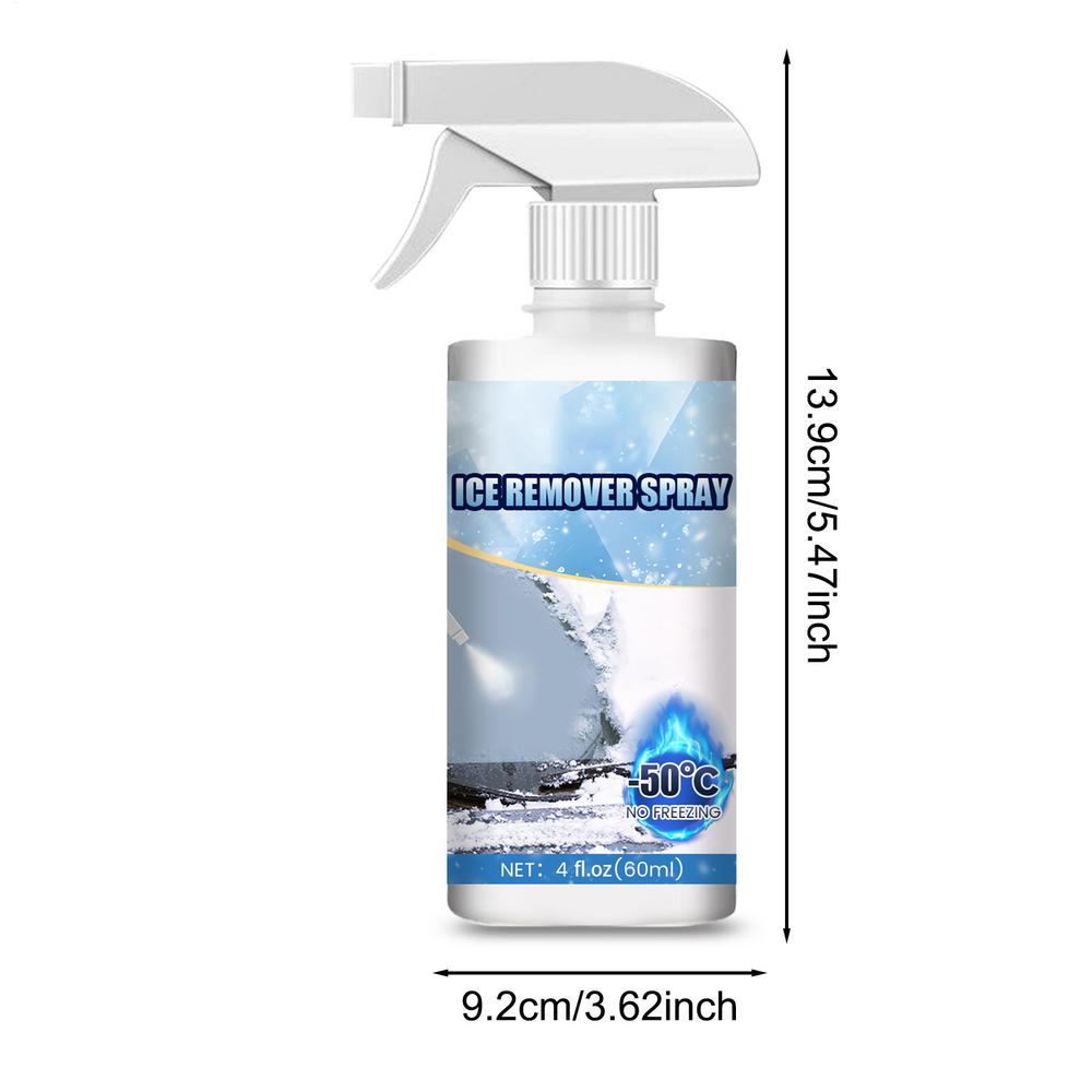 Deicer Spray For Car Windshield, 60ml Winter Accessories For Car, Windshield Defroster, Snow Cleaner For Car, Harmless For Car