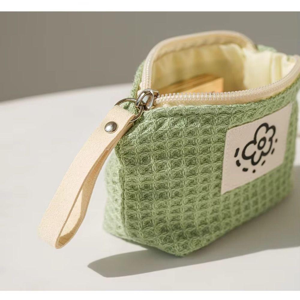 Zipper Small Coin Purse Polyester Lipstick Headphones Key Storage Bag New Mini Makeup Bag