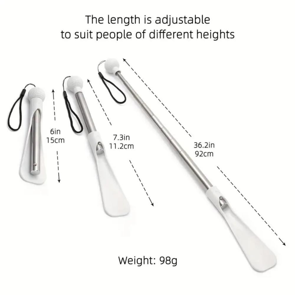 Shoe pullers, stainless steel telescopic shoe pullers, long-handled household shoe dressers, long-handled shoe pullers, shoe pul