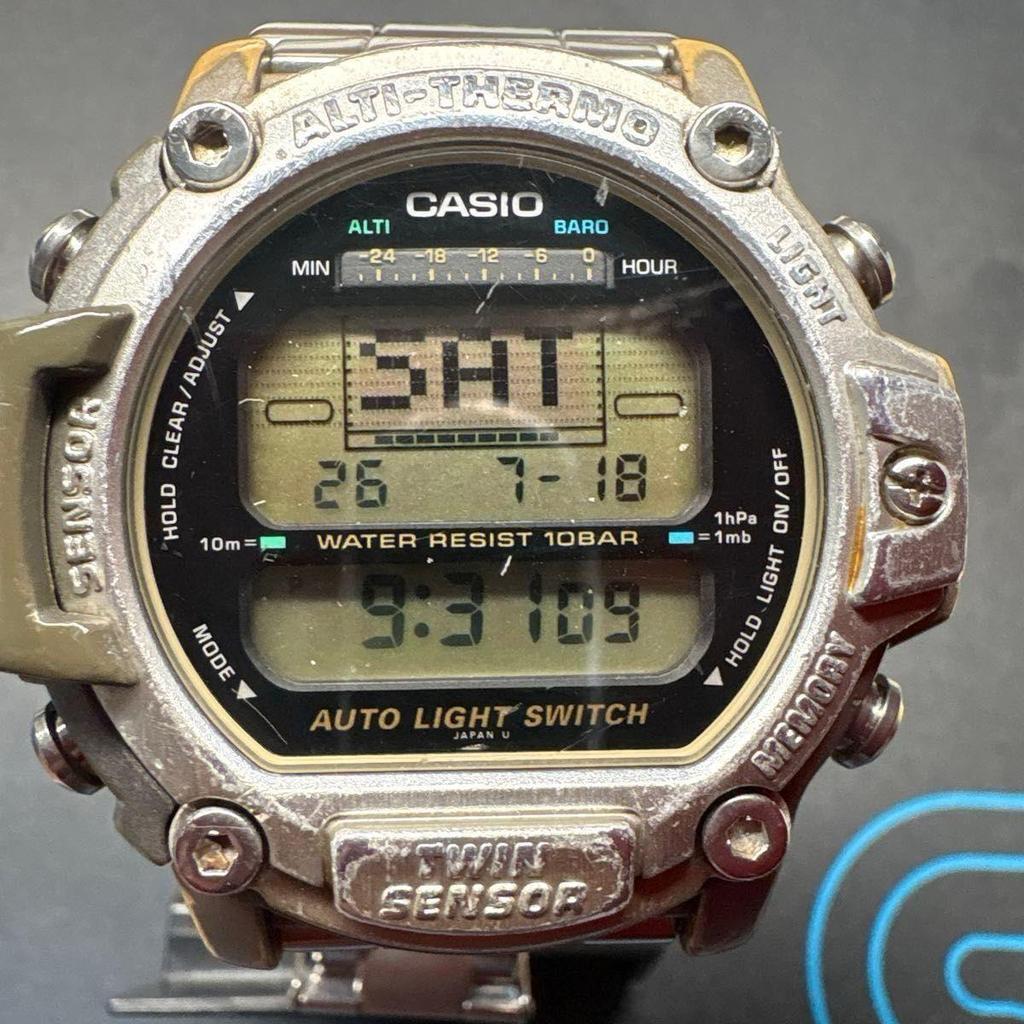 Used CASIO Casio Watch Pro Trek Digital PRO TREK PRT-300 Quartz Silver PROTREK