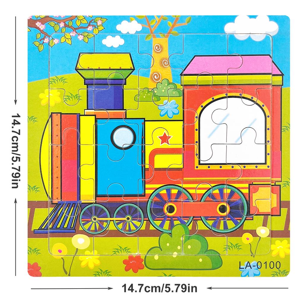 1 Stück 14,7 cm/5,79 Zoll Holzpuzzle Transportfahrzeug Meerestier Stil Puzzles Spiel Kinder Lernspielzeug für Kinder