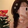 Silver Christmas Hair Clip  Rhinestone Snowflake Hairpin Cute   Winter