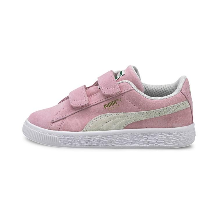 (PS) PUMA Suede Classic Xxi Casual Board Shoes White/Pink Kids 380563-05 EU 32
