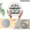 2D Flat, 1pc Round Aluminum "The Best Grandparents Get Promoted to Great Grandparents" Sign, Funny Vintage Text Wall Decor, Waterproof & Durable