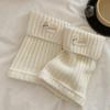 Einfarbige Beinstulpen mit Bündchen für Millennial-Mädchen, Coole gestrickte Plüschsocken-Abdeckungen, Stoffetikett Kurze Socken-Abdeckungen