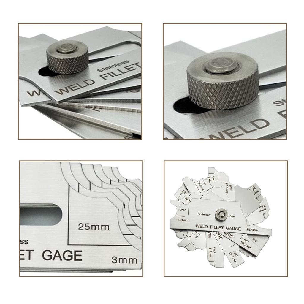 Comprehensive Fillet Weld Set Gage Suitable for Accurate Welding Inspection Manufacturing Measurement In Metric and Inch