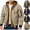 Men'S Zipper Jacket, Casual Retro Long Sleeved Cardigan Jacket