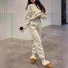 Slim Fit Casual Sports Two-piece Set Women's Clothing Fashionable Long-sleeved Sports Outfit