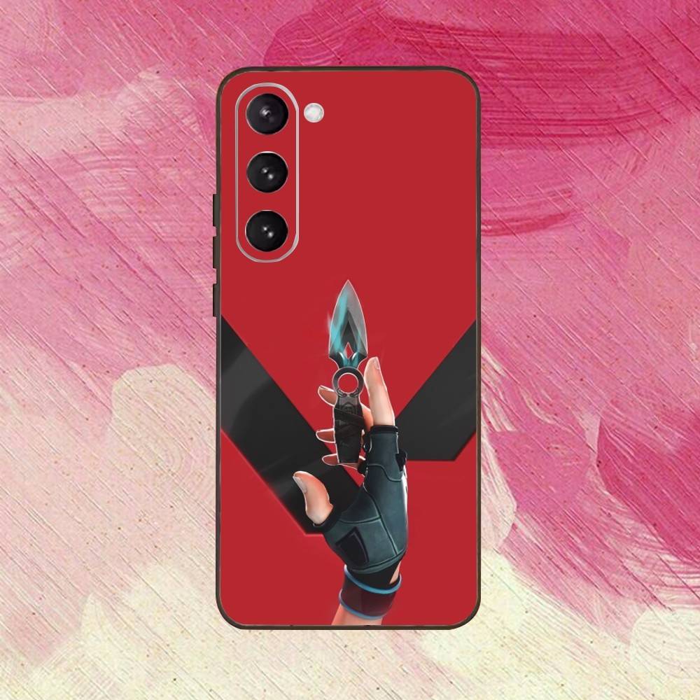 Cool Game V-Valorant J-Jett-ES Phone Case Black Silicone Soft For Samsung Galaxy A73,A72,A71,A70,A53,A52,A51