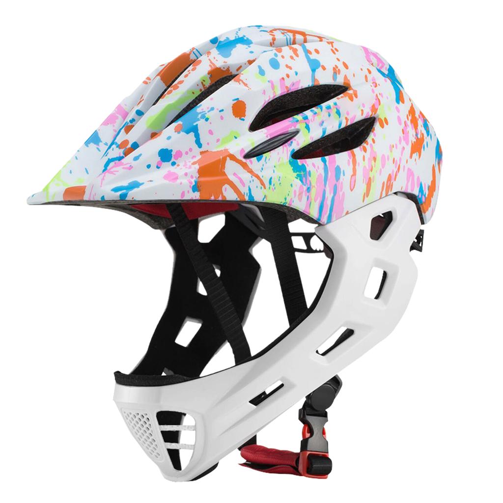 Adjustable Breathable Kids Bike Helmets Toddler Lightweight Full Face Bike Helmets with LED Light