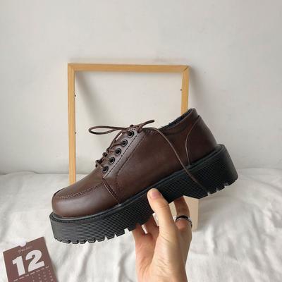 Black Brown Vintage Flats Shoes Women  Spring Summer Fashion Comfortable Lace Up Platform Oxford Loafers Casual Boat Shoes