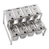 Telescopic Condiment Dispenser Dual Layers Stainless Steel Jam Pot Rack for Milk T Shop Household