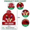 Ciepłe Zimowe Świąteczne Czapki LED Mikołaj Xmas Świecące Dzianinowe Czapki Kreskówkowe Kolorowe Rozświetlające Czapki Beanie Impreza Świąteczna