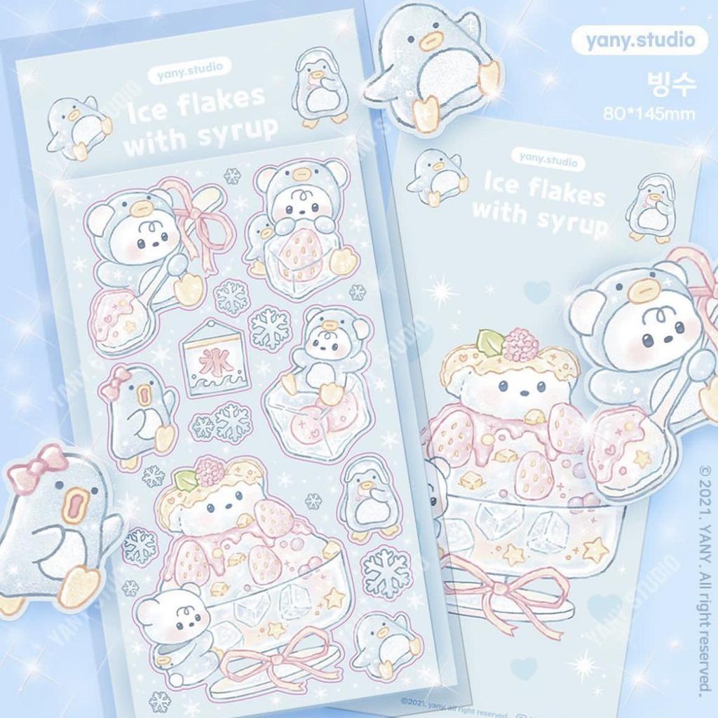 Korean Cute Cartoon Rabbit & Bear Stickers - Korean Style Guka Diary DIY Decorative Decals