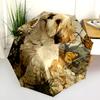 Shih Tzu pattern, automatic folding umbrella, portable and foldable design, 8 ribs, a Christmas or birthday gift.