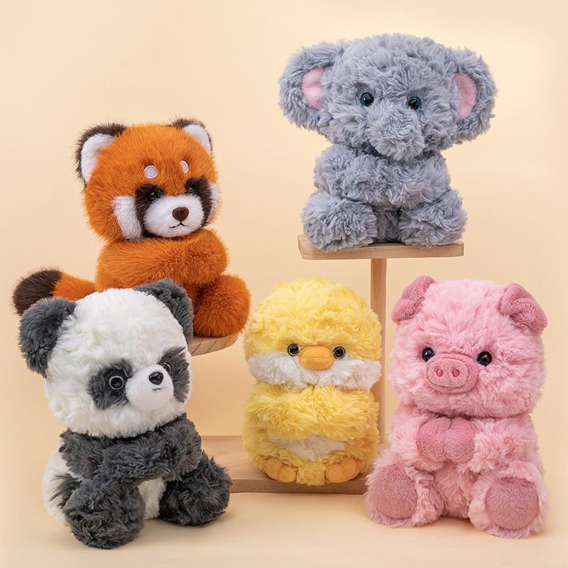 Panda Elephant Cute Fox Rabbit Cartoon Animal Plush Toy For Desktop Decoration