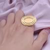 6pcs/lot Gold Plated Stainless Steel Base Rings Settings DIY Blank Knuckle Rings for Women Jewelry Charms Never Fade Wholesale