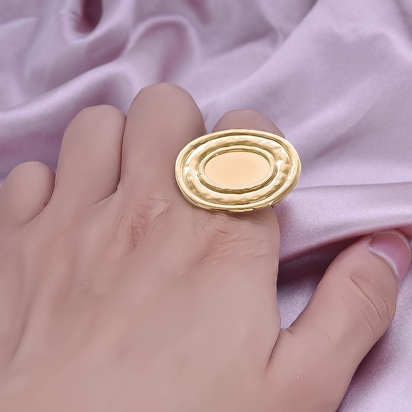 6pcs/lot Gold Plated Stainless Steel Base Rings Settings DIY Blank Knuckle Rings for Women Jewelry Charms Never Fade Wholesale