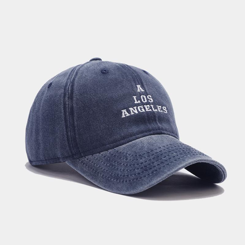 Frühling neue Buchstabenstickerei gewaschen alte Baseballkappe Herren und Damen lässig vielseitige Kappe Outdoor-Sonnenhut Trend