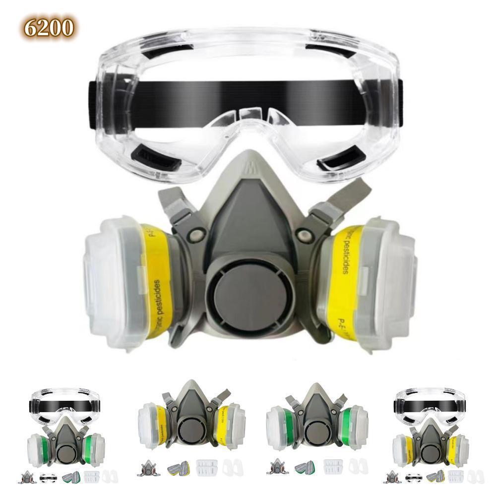6200 Model Multi-purpose Gas Mask for Painting, Pesticides, Decoration, Grinding, Chemical Handling, Firefighting, and Mining Dust Protection.