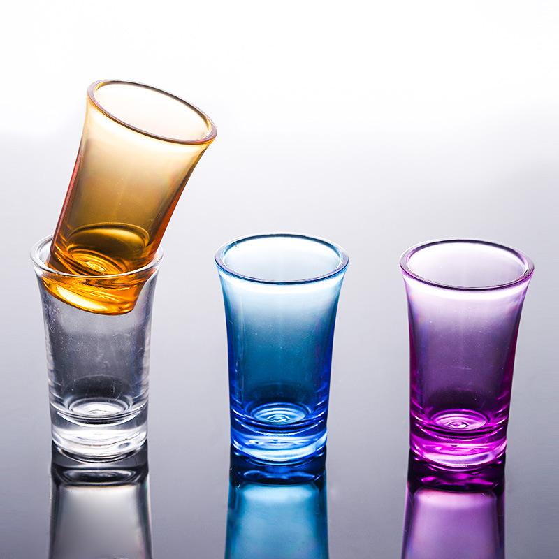 1-4 ks Plastové panáky, 2oz Panáky na whisky ve tvaru kulky, Odolné Party Bar Svatba Nápojové sklo, Opakovaně použitelné Ekologické Koktejl Vodka