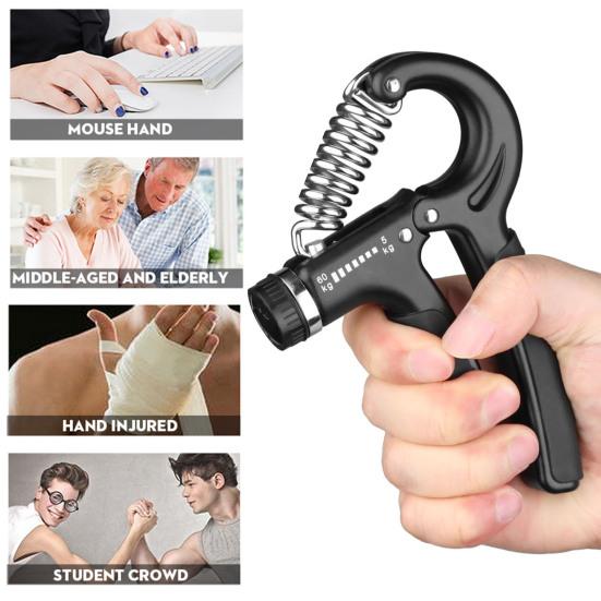 Grip Strength Trainer 5-60KG Resistance Adjustable Men Women Forearm Exerciser Hand Grip Power Strengthener Developer Fitness Equipment