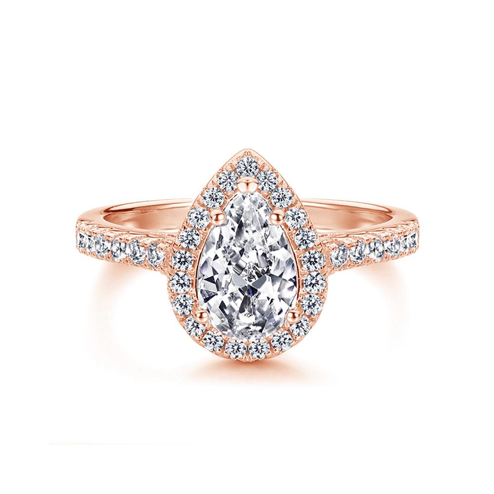 Wedding Proposal Solitaire Rings for Women Female Silver Color Square Zirconia Crystal Engagement Marriage Ring Jewellry R781