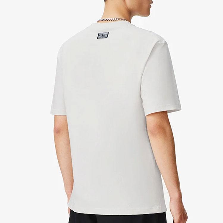 Li Ning X Disney Collaboration Pinocchio Series Cartoon Pattern Printed Round Neck Casual Short Sleeve T-Shirt Men T-Shirt White Sand Gray AHSS453-6