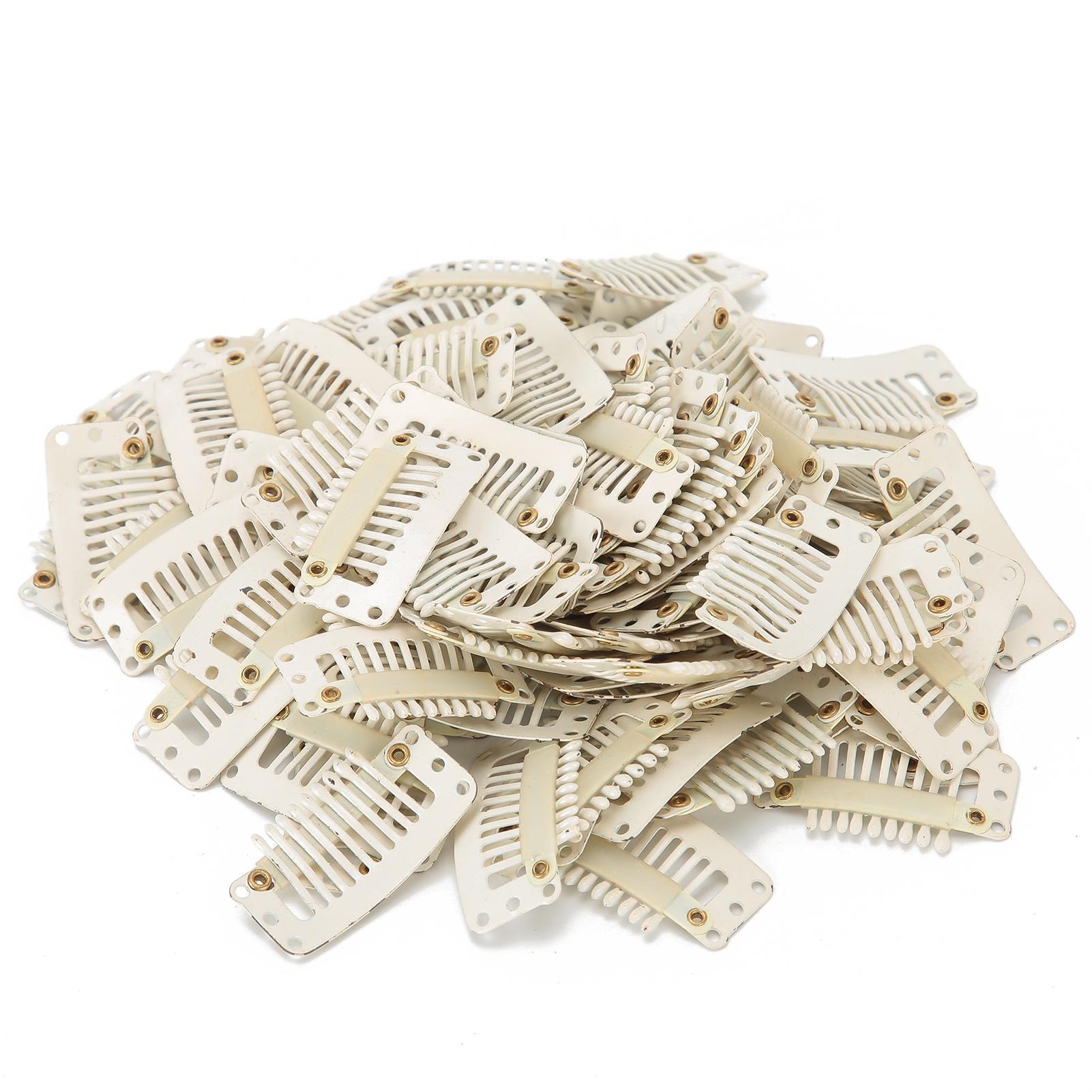 

100 шт. 1,3 дюйма Зажимы для парика Гребень Заколка Марганцевая сталь DIY Наращивание волос Головной убор Аксессуары