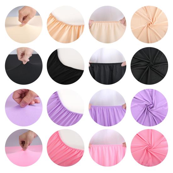 4/6/8Ft Stretch Table Cover Elastic Edge Design Wrinkle-Resistant Seamless Fit Easy Installation